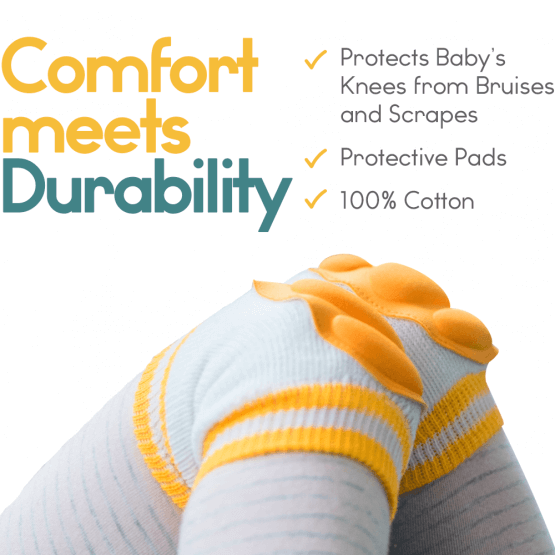 Baby Knee Pads for Crawling (2 pairs) | Bably