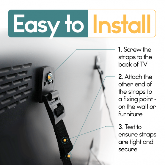 TV Anti Tip Straps | Bably